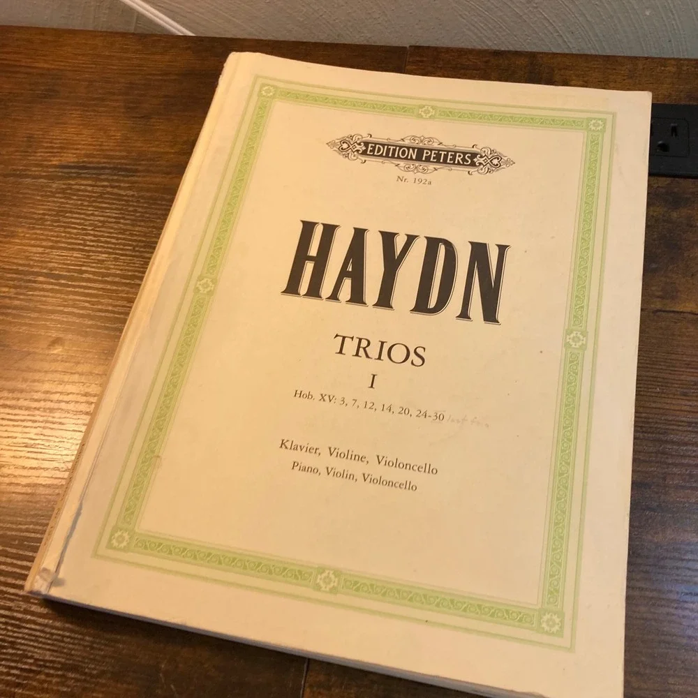 Haydn Trios Band I Piano Violin Cello Sheet Music Edition Peters Nr 192a Vintage